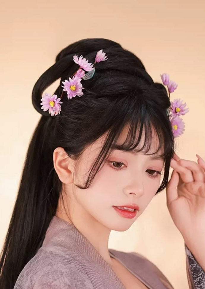 Daisy | Flower Hair Clips (紫雏菊)