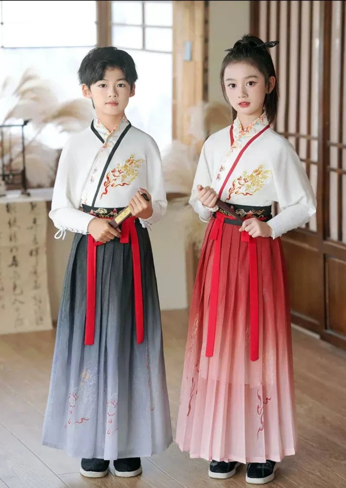 Flame Bird | Kid 3-Pieces Hanfu Set (惊鸿)