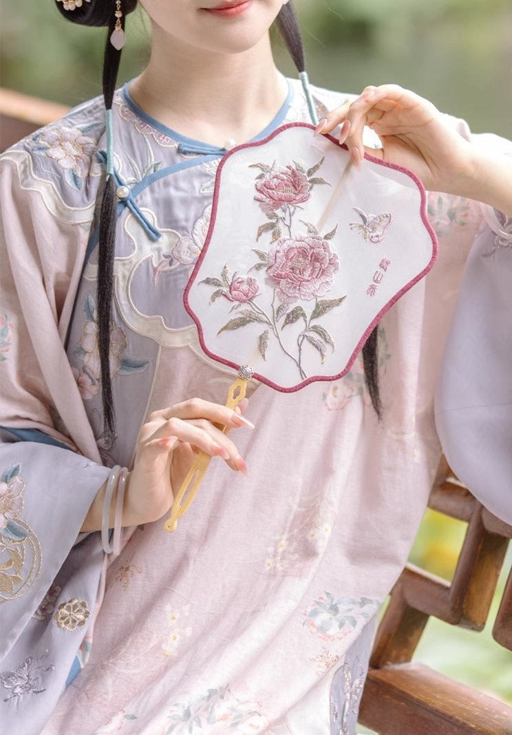 Valley Lily | 4-Colors Embroidered Fan