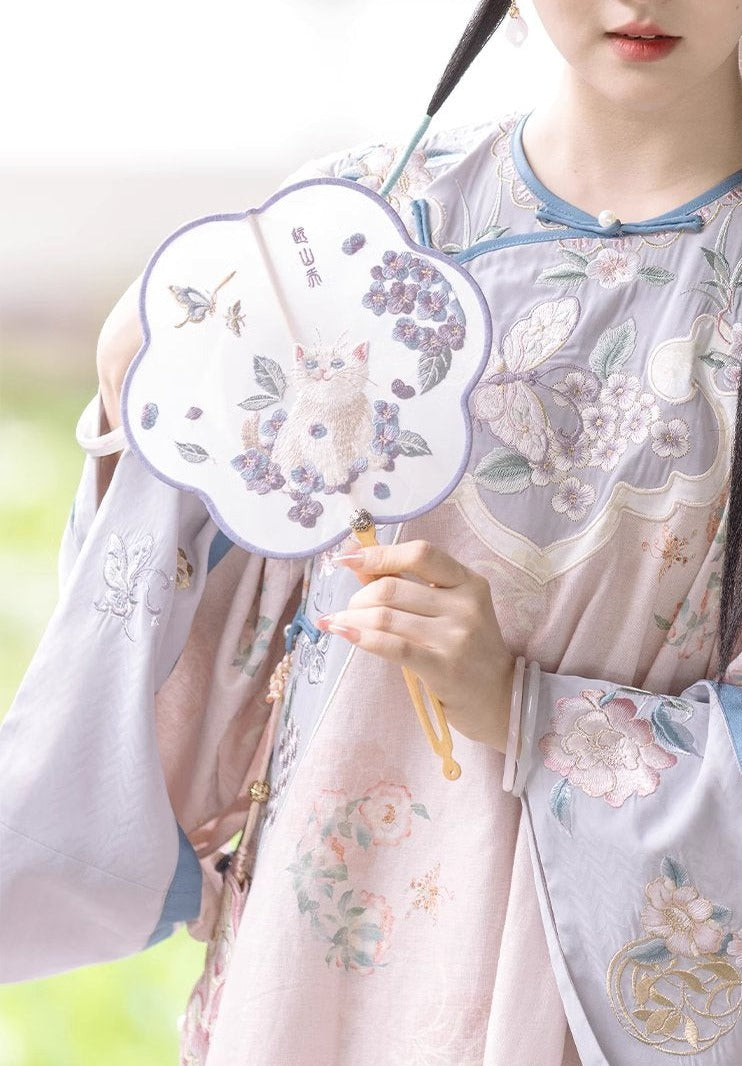 Valley Lily | 4-Colors Embroidered Fan