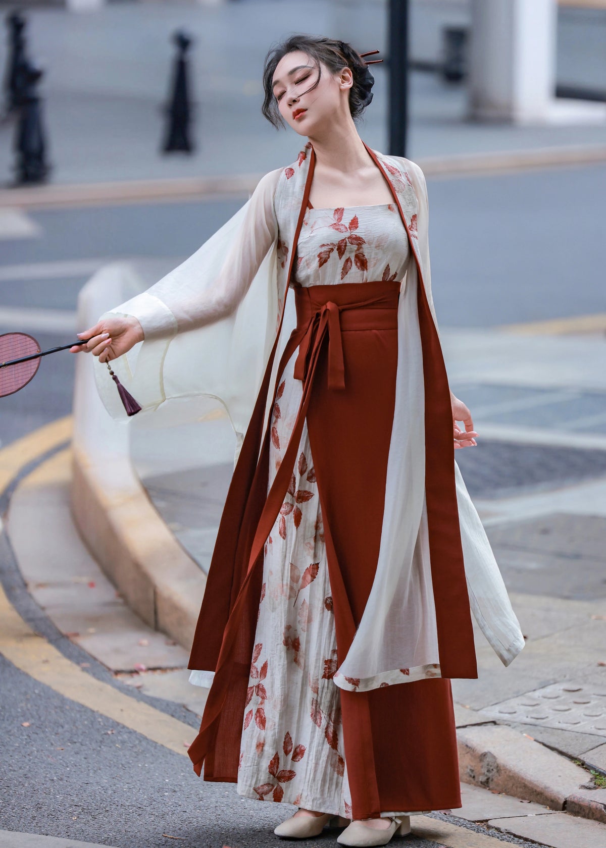 Red Maple | 3-Piece Modern Hanfu Set (红叶)
