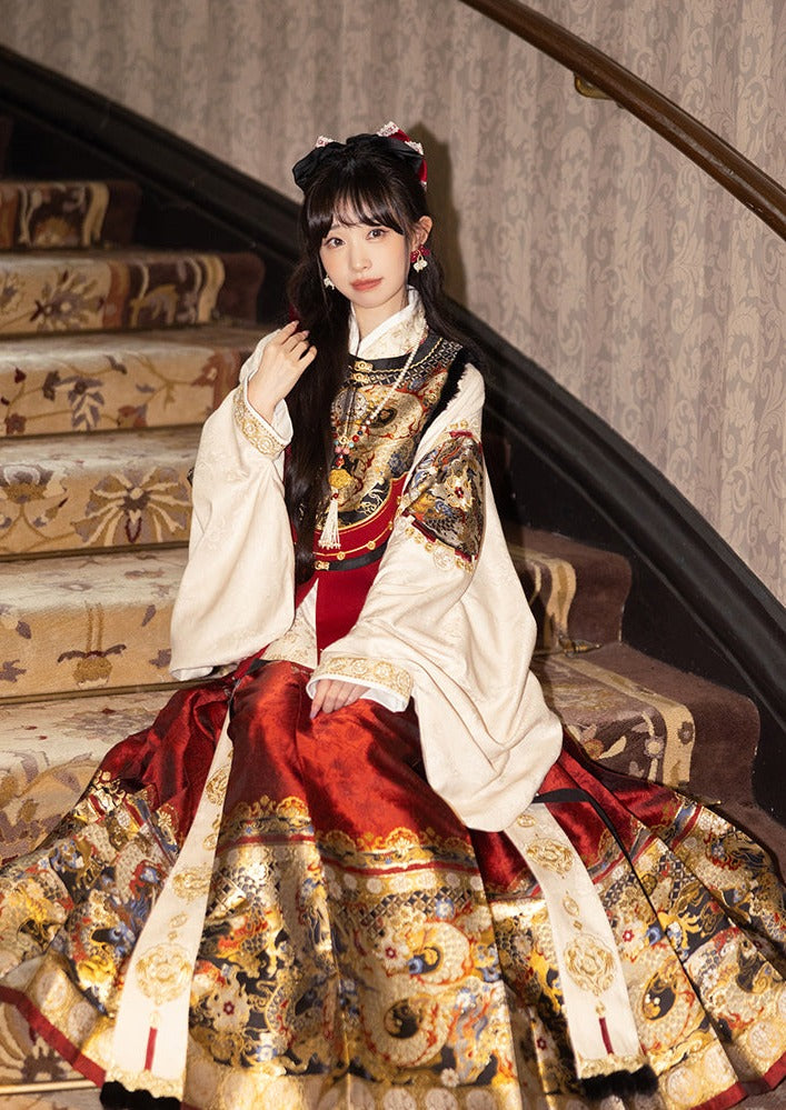 golden dragon dress Gold Dragon Scales All-over print long sleeve midi Dress with pockets, Dragon Dress