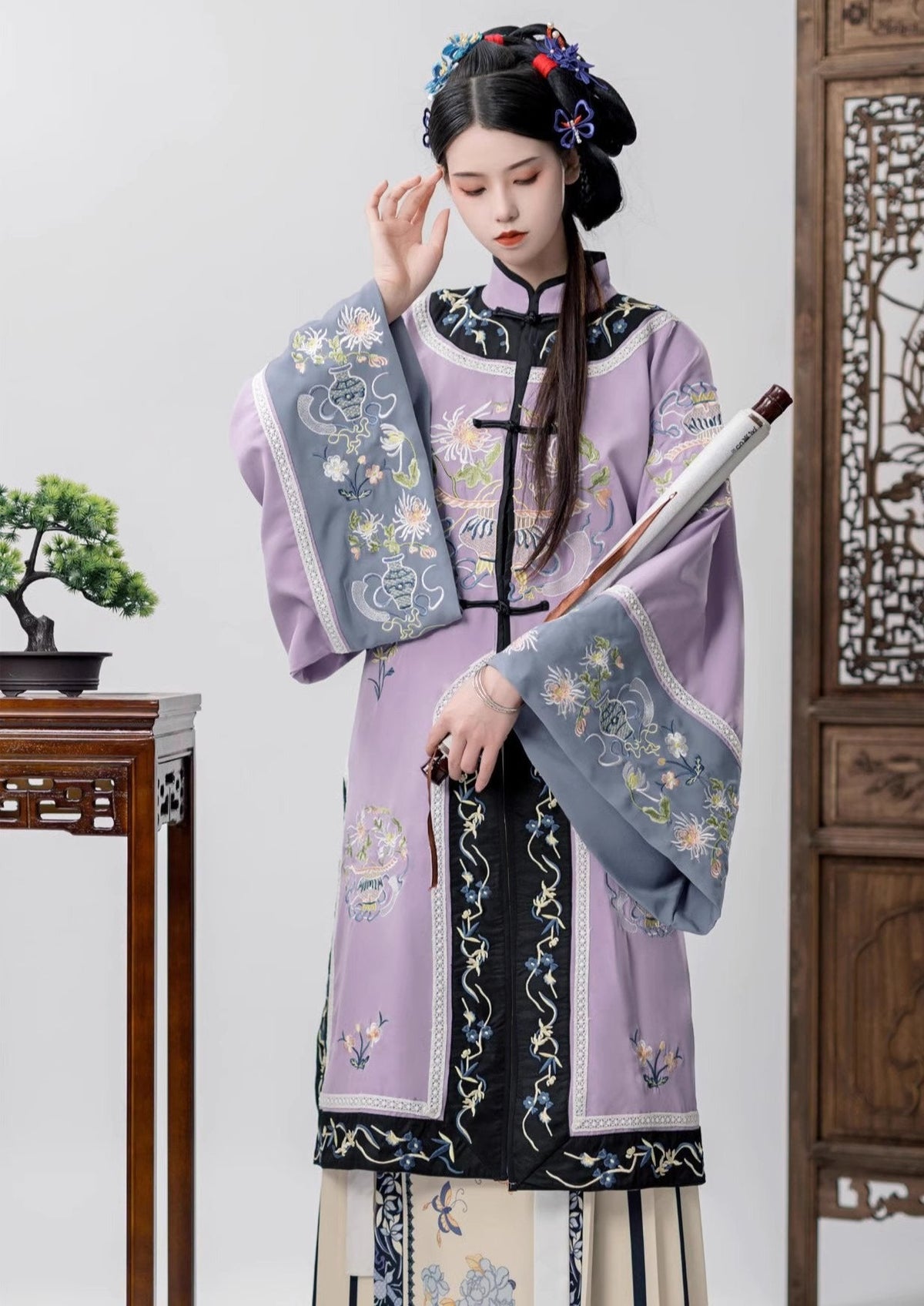 Hazy Moon | 2-Pieces Qing Hanfu Dress (胧月)
