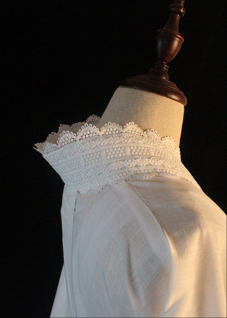 Pure White | Linen Lace Juban Undergarment for Kimono (素白)