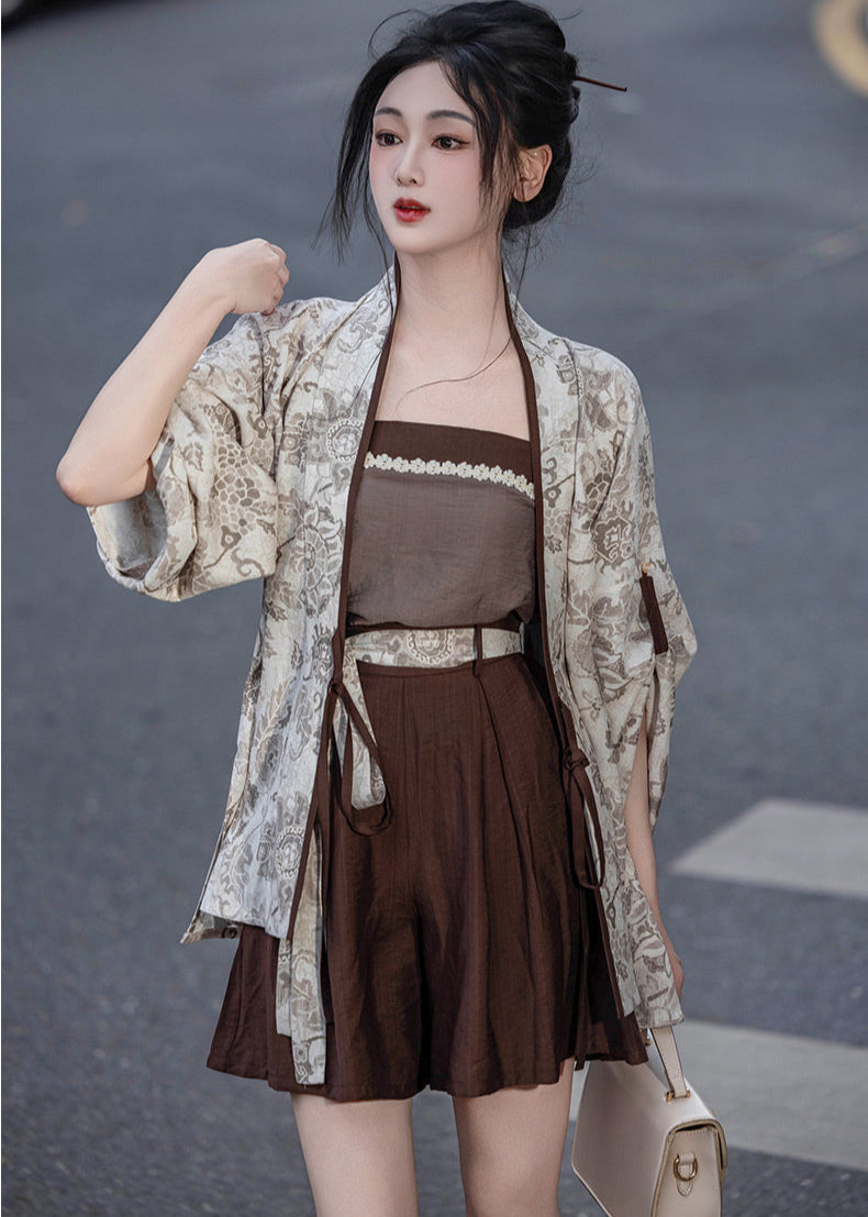 Fall Inkstone | Modern 4-Piece Pants Set (砚秋)