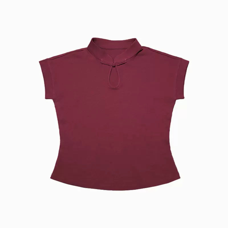 Joy lights | 3-Color Mandarin Short Sleeves Top (喜上眉梢)