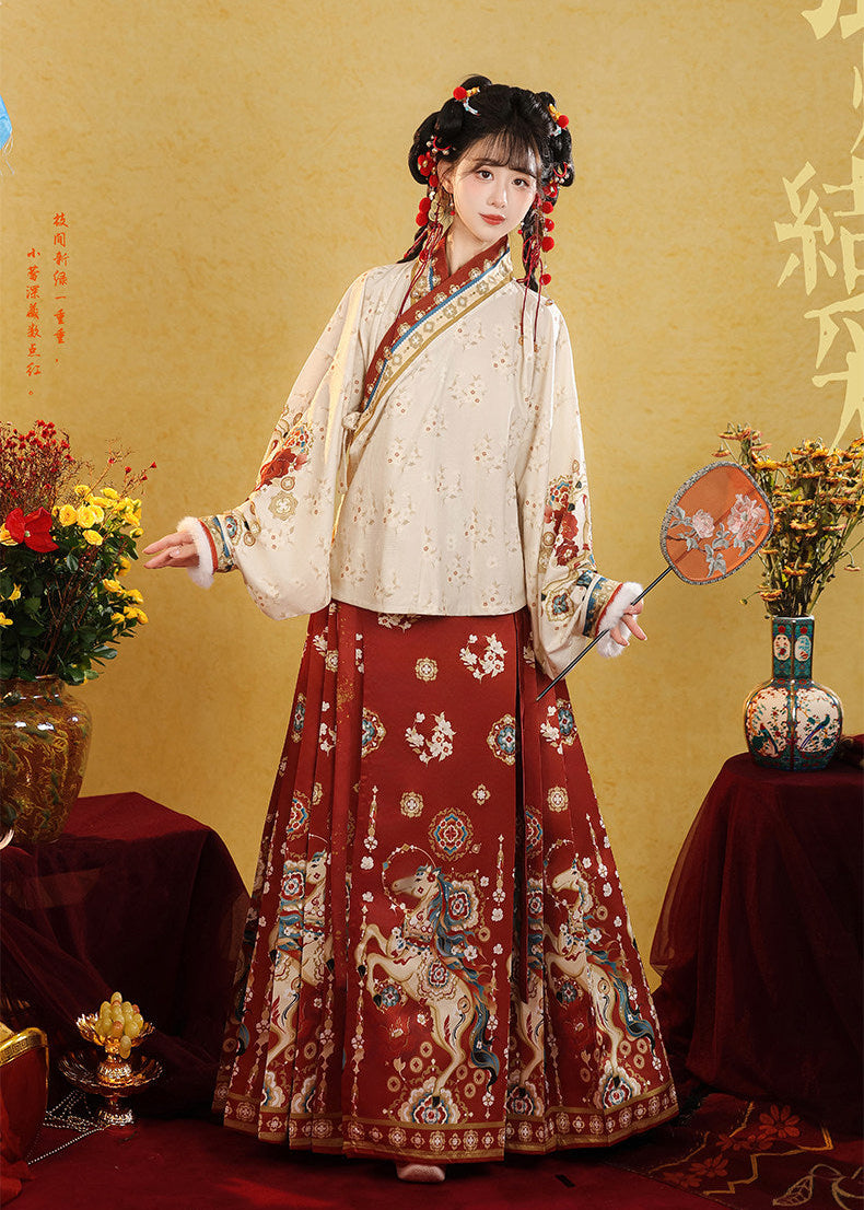 Celestial Steed | 3-Piece 2026 New Year Ming Hanfu (天马贺岁)