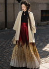 Moon River | Modern Golden Ma Mian Skirt (月生春江)