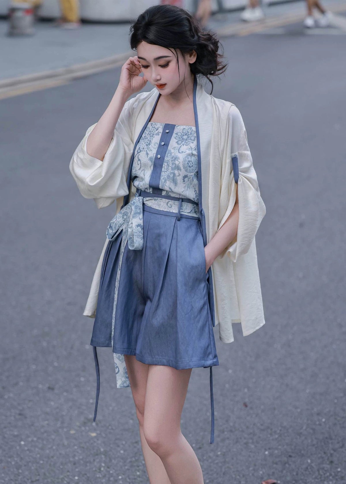 Azure | 3-piece Modern Shorts Set (空青)
