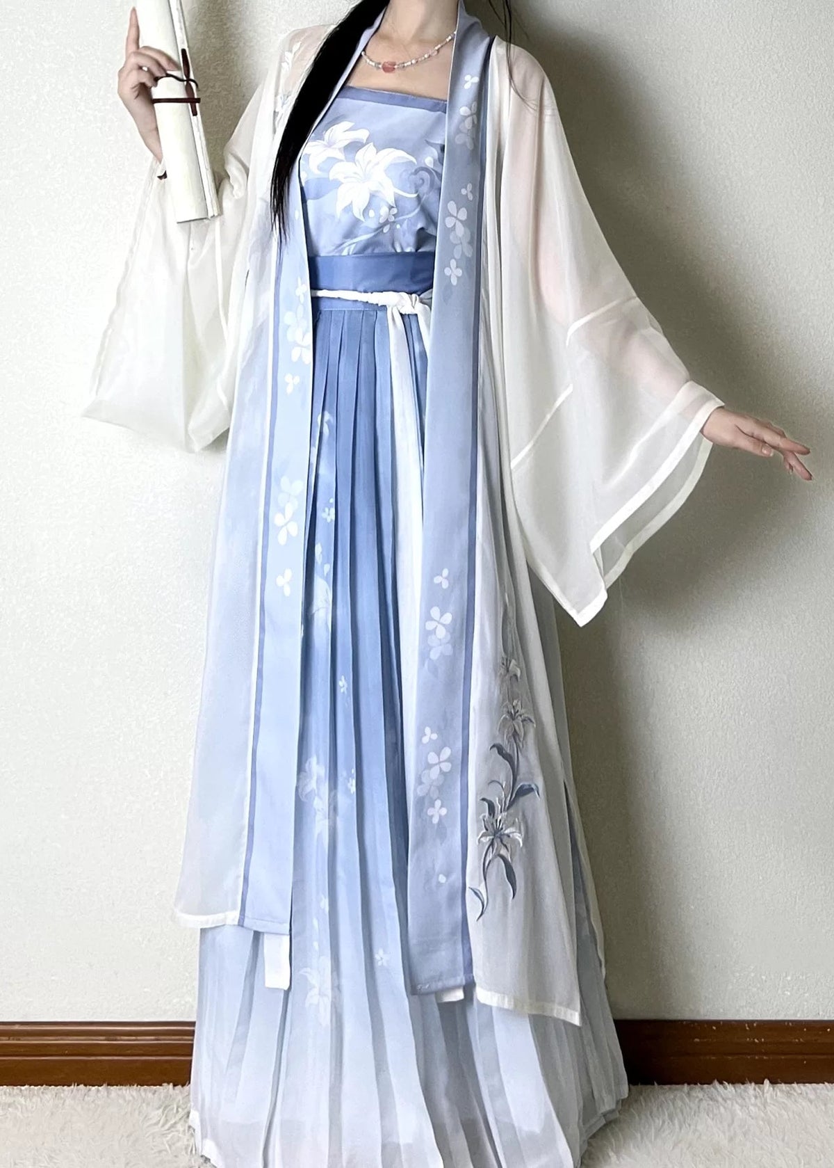 Blue Lily | 3-Piece Plus Hanfu (幽蓝百合)