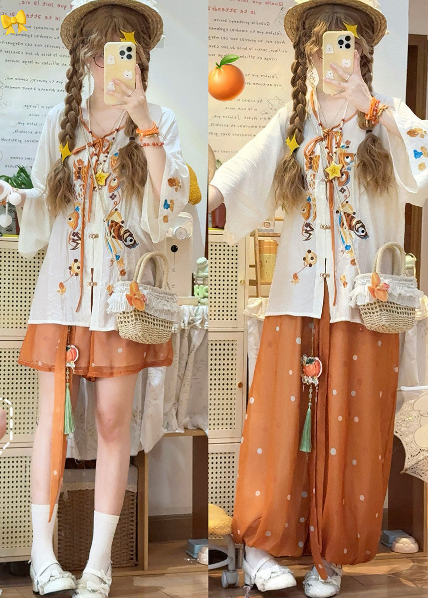 Orange Lantern | 2-Piece Plus Pants Set (小橘灯)