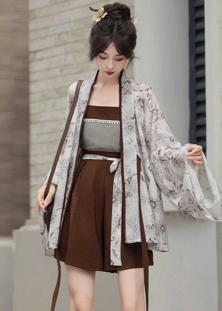 Mediados de verano | Hanfu de 3 piezas más (半夏)