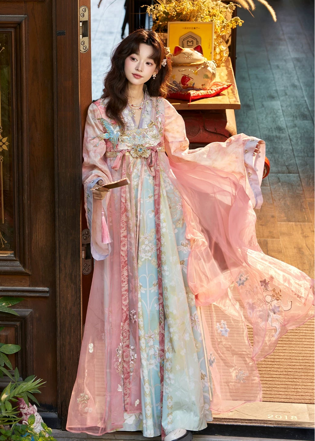 Orioles & Flowers | 3-Piece Embroidered Hanfu (莺花里)