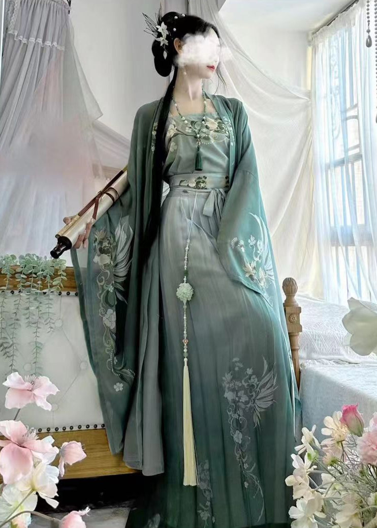 Nube de jade | Hanfu de 4 piezas (碧云霞光)