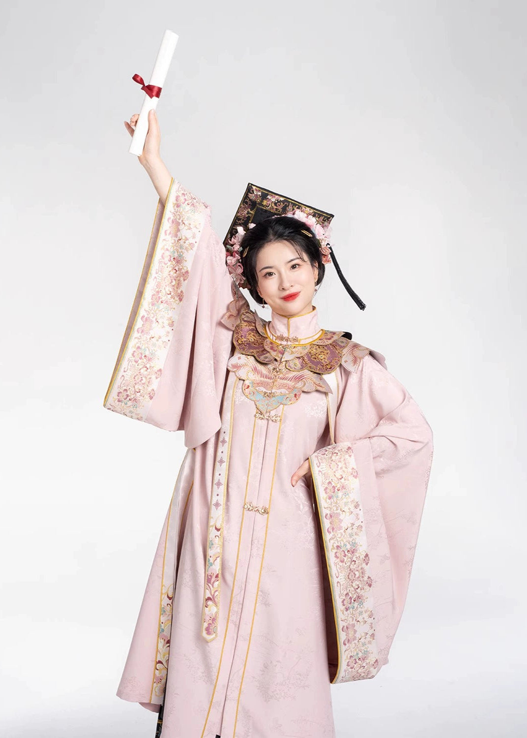 Pink Jade | 6-Piece Graduation Hanfu Gown (粉翠流丹)