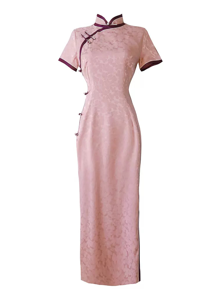 Blue Radiance | Satin Qipao Dress (花漾)