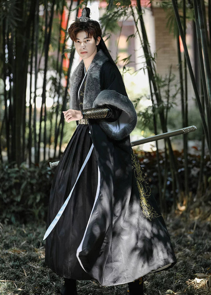 Black & White Knight | 4-Piece Unisex Couple Hanfu (黑白夜煞)