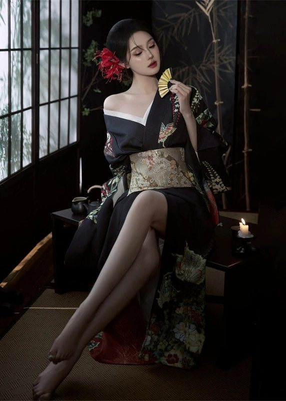 Midnight Sakura | 6-Piece Asian Kimono (夜樱)