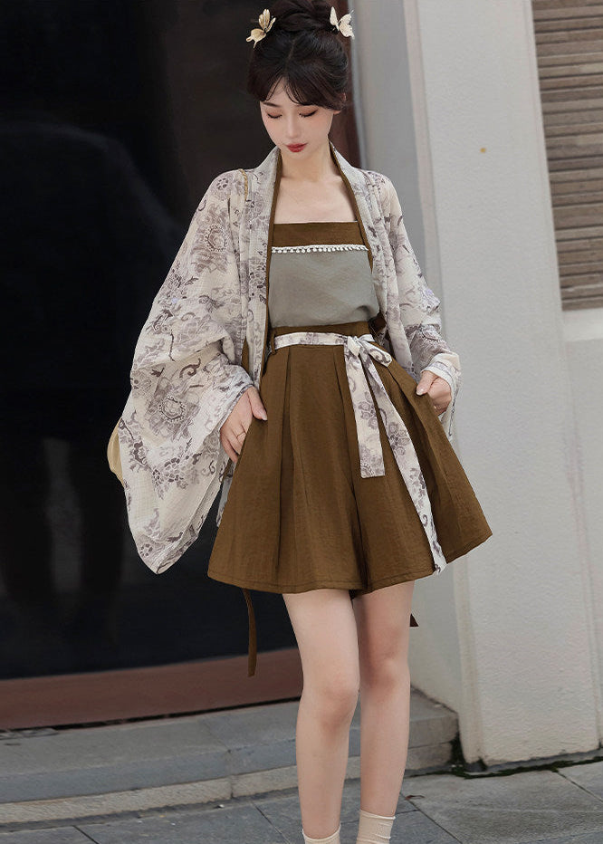 Mediados de verano | Hanfu de 3 piezas más (半夏)