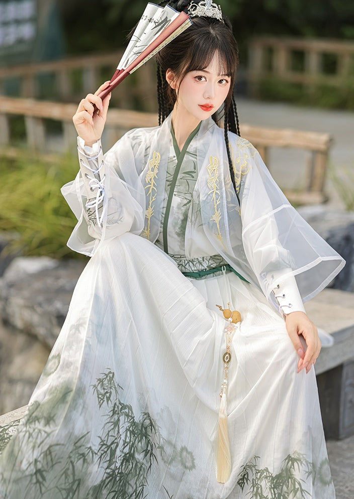 Invincible Bamboo | Unisex 5-Pieces Hanfu Set (少侠)