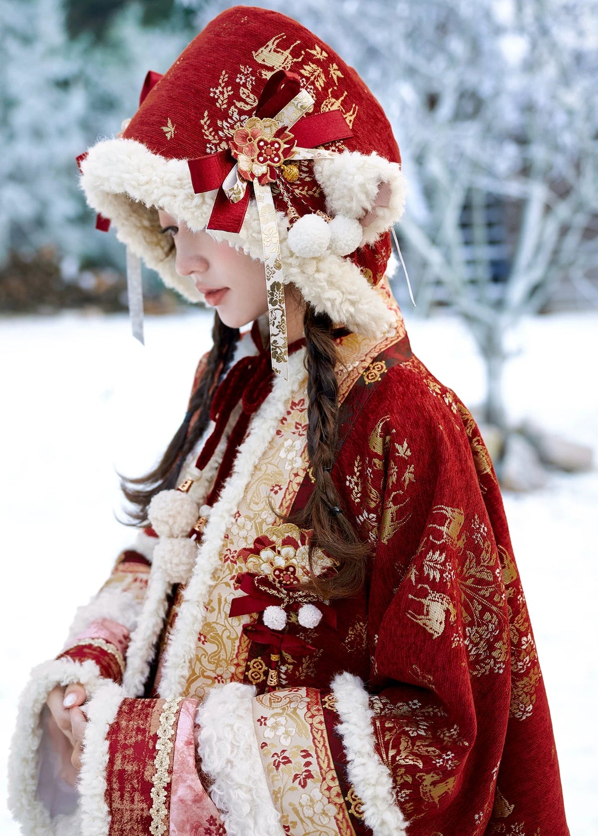 Serpiente espiritual | 4 piezas 2025 Año Nuevo Ming Hanfu (灵蛇守岁)