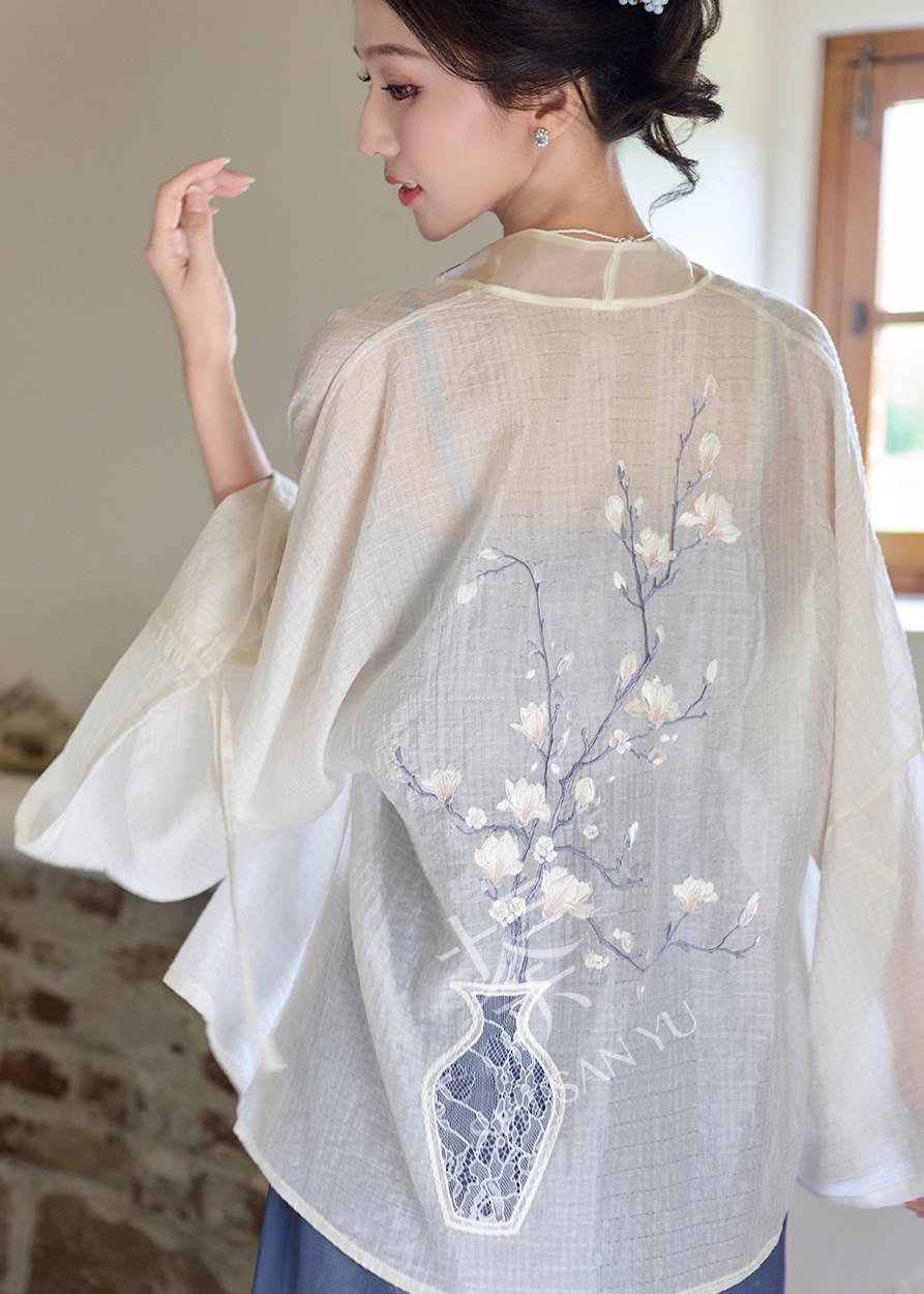 Magnolia Vase | 3-Piece Summer Modern Chinese Style Pants Set (玉兰瓶)
