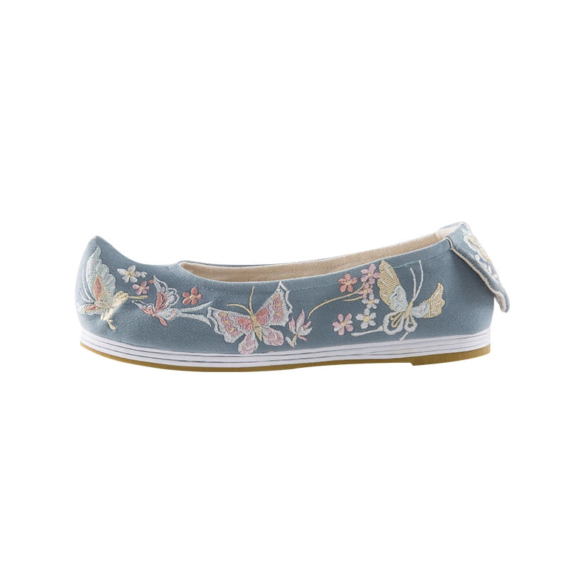 Butterfly | Blue Embroidered Shoes(小蝴蝶）