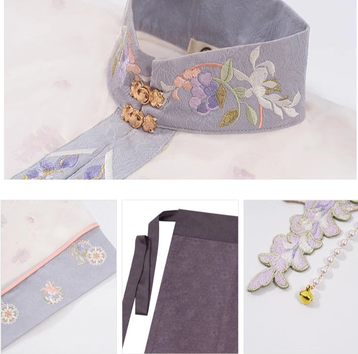 Wisteria Mist | 3-Pieces Hanfu Dress (紫雾青藤)