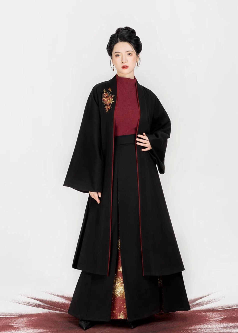 Lantern Flower | Modern 3-Piece San Jian Skirt Set (金灯花)