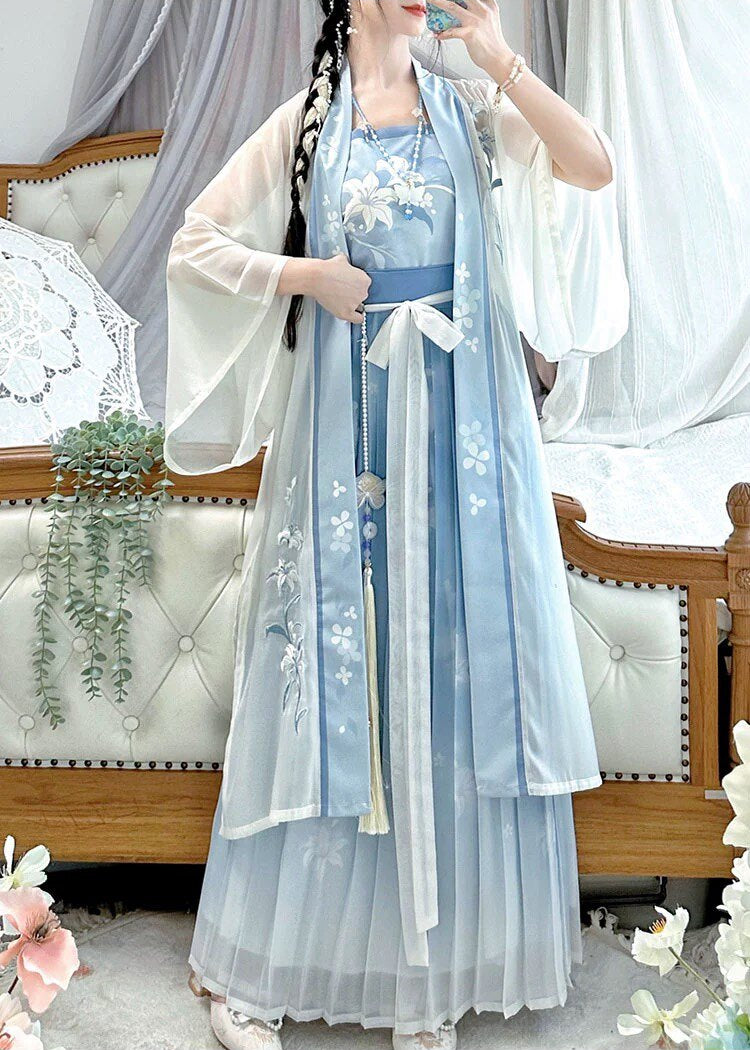 Blue Lily | 3-Piece Plus Hanfu (幽蓝百合)