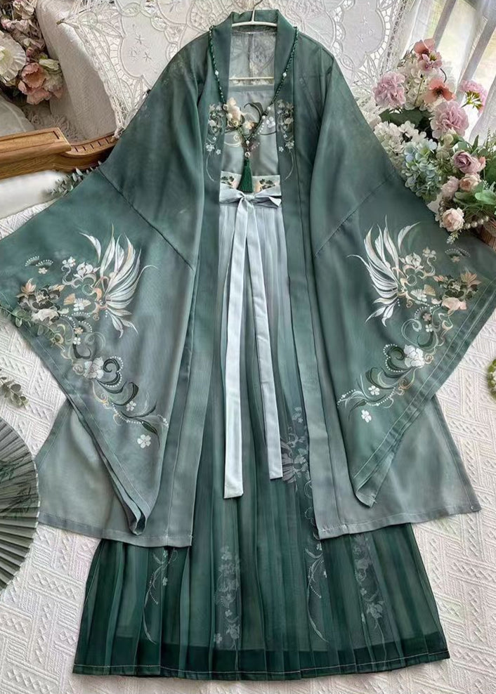 Nube de jade | Hanfu de 4 piezas (碧云霞光)