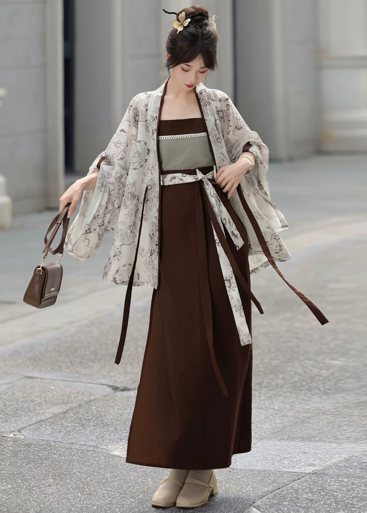 Mediados de verano | Hanfu de 3 piezas más (半夏)