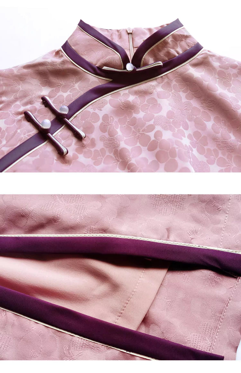 Pink Radiance | Satin Qipao Dress (花漾)