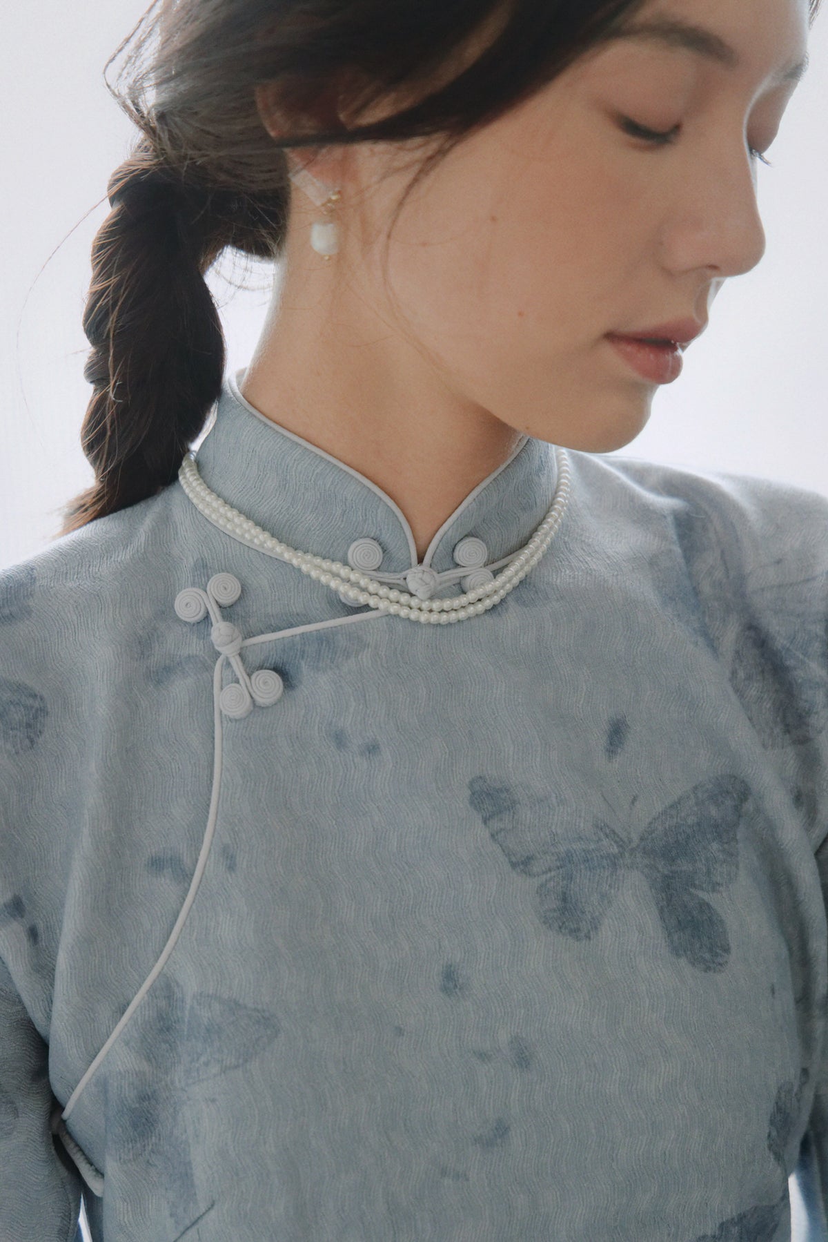 Blue Butterfly | 1930s Hong Kong Style Qipao (蓝蝶梦)