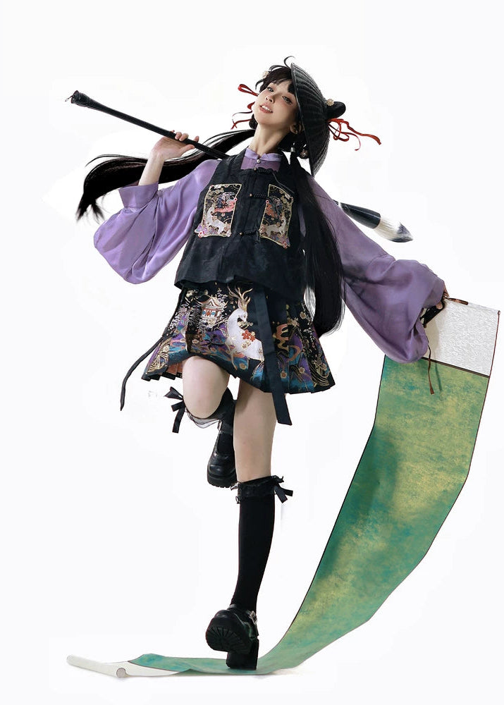 Fairy Deer | 6-Color Modern Short Ma Mian Skirt Collection (仙麓影)