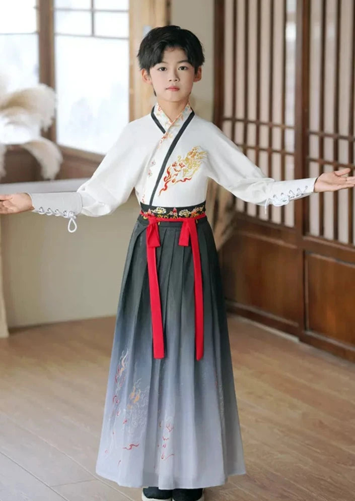 Flame Bird | Kid 3-Pieces Hanfu Set (惊鸿)