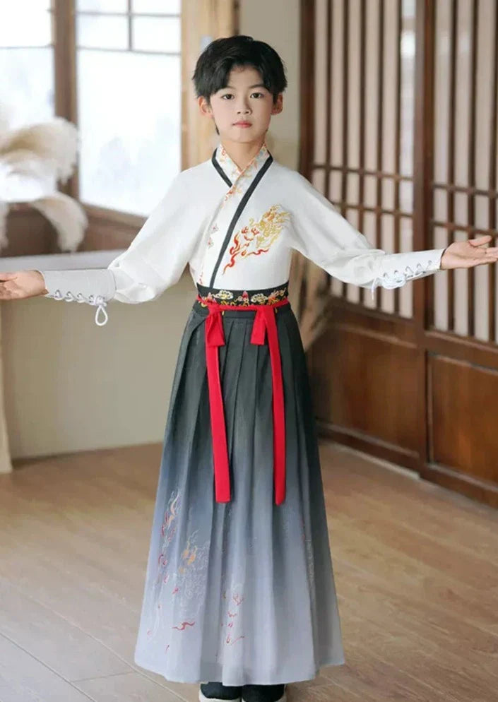 Flame Bird | Kid 3-Pieces Hanfu Set (惊鸿)