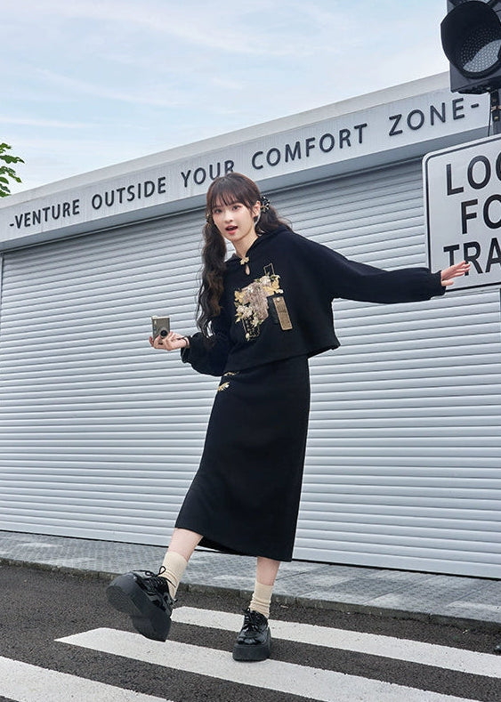 Jasmine Scroll | 2-Piece 2026 New Year Modern Hoodie (茉莉书卷)