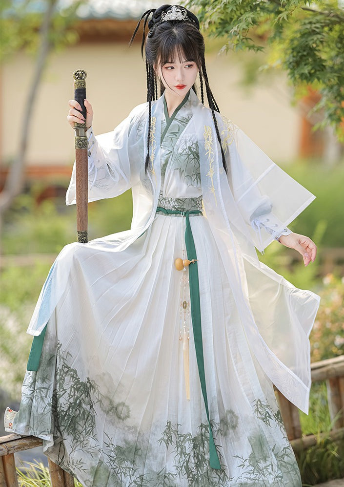 Invincible Bamboo | Unisex 5-Pieces Hanfu Set (少侠)
