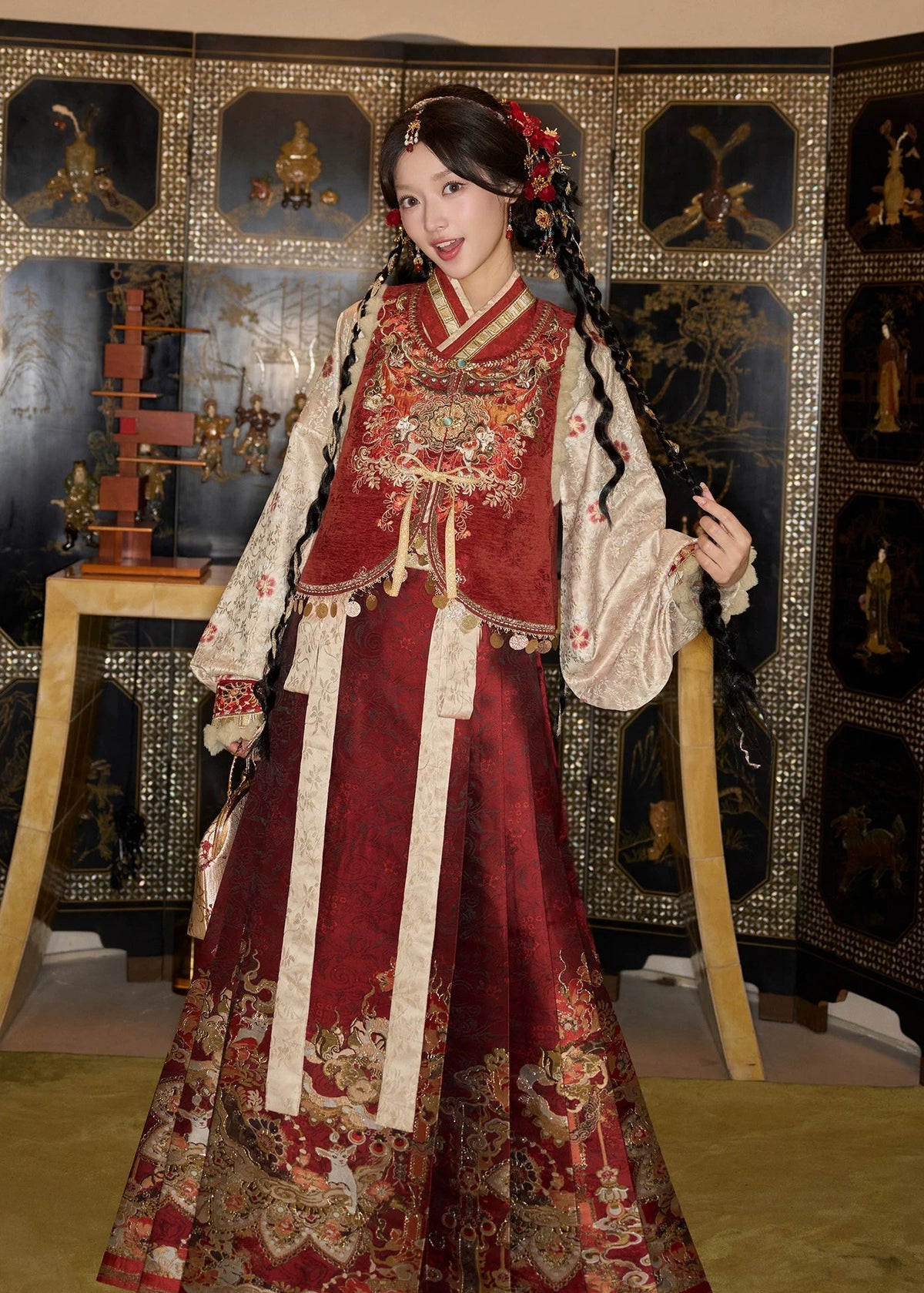 Goat Blessings | 3-Piece 2027 New Year Hanfu (灵羊纳福)