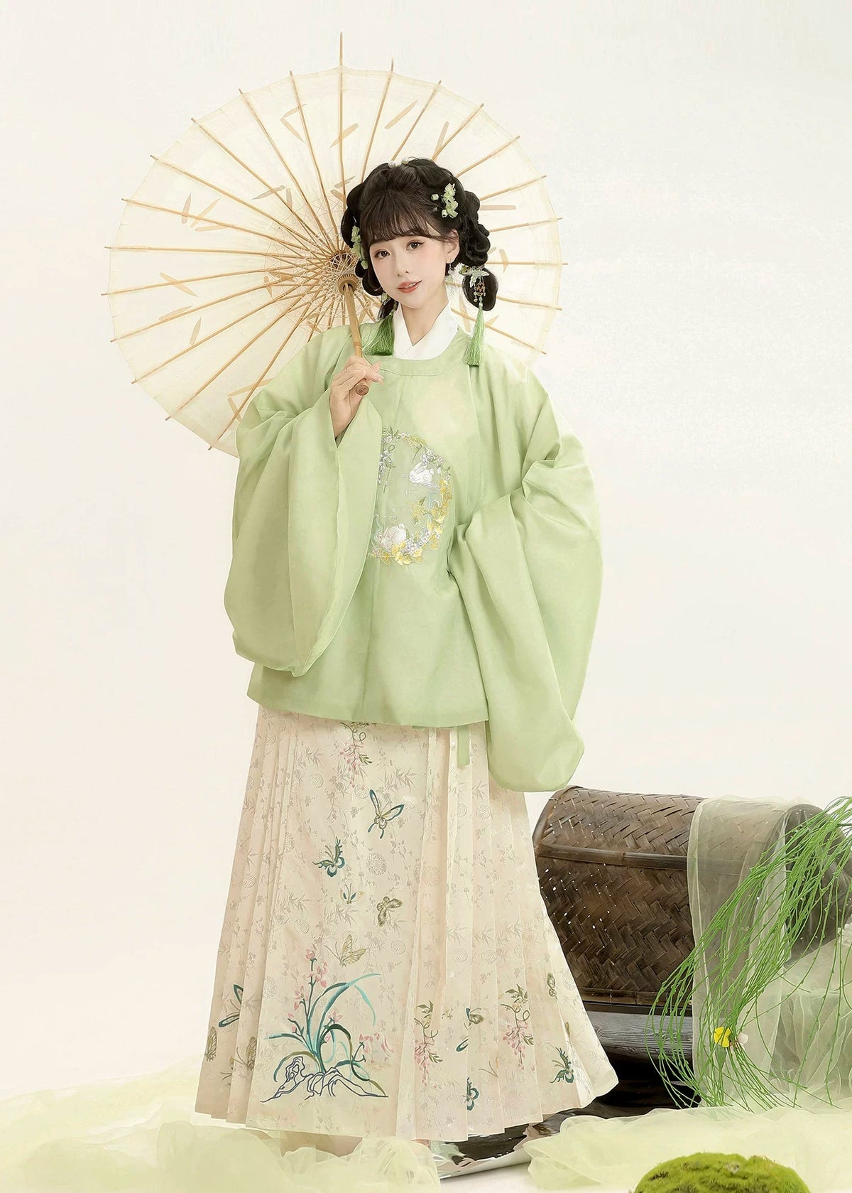 Moonlight Flower | 3-Piece Printed Hanfu (月下花眠)