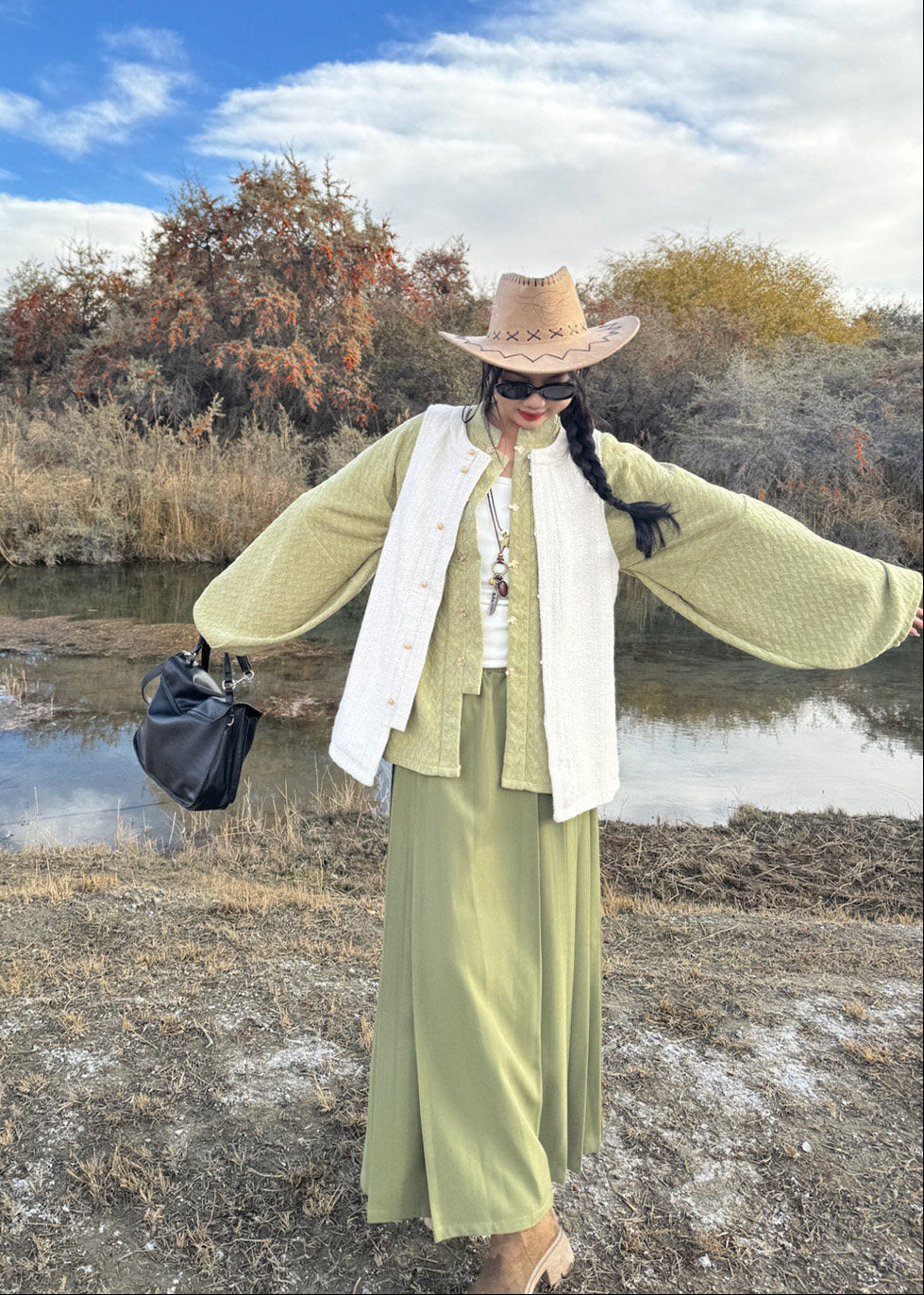 Sea Salt Mint | Plus Modern Skirt Set (海盐薄荷)