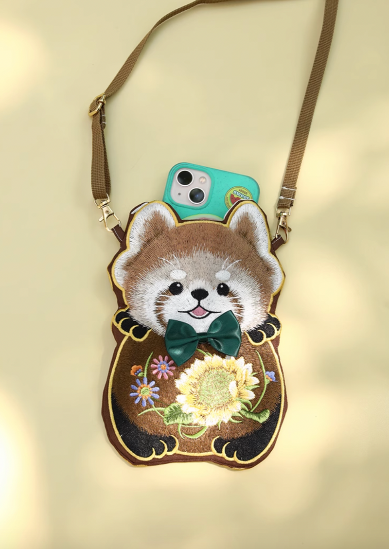 Red Panda | Embroidered Purse