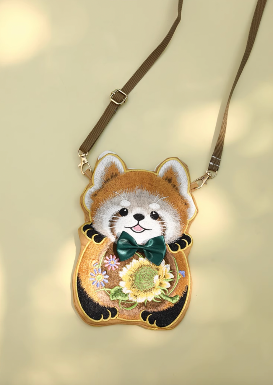 Red Panda | Embroidered Purse