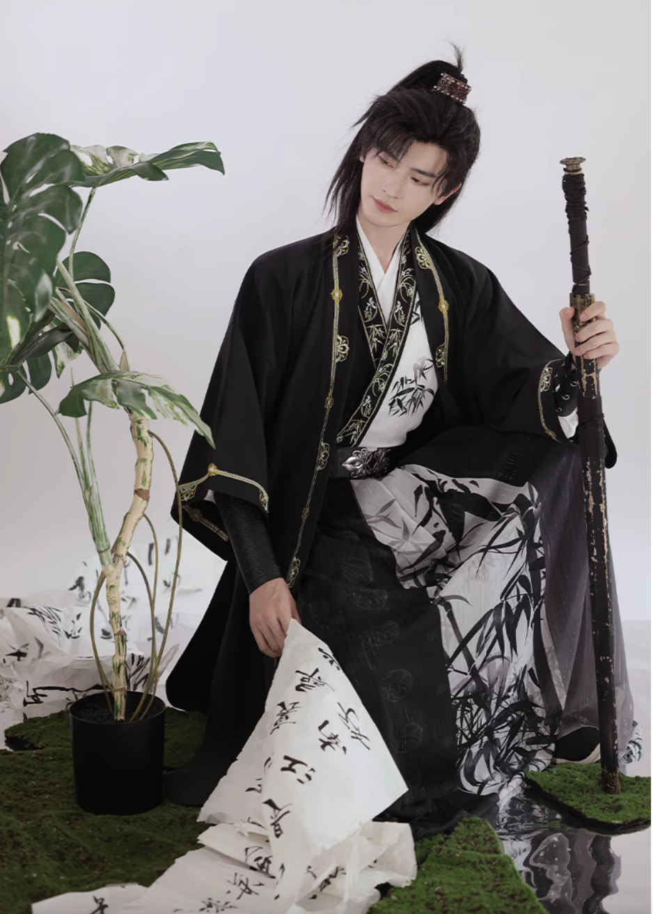 Bamboo Melody | Unisex 6-Piece Couple Hanfu (竹音)