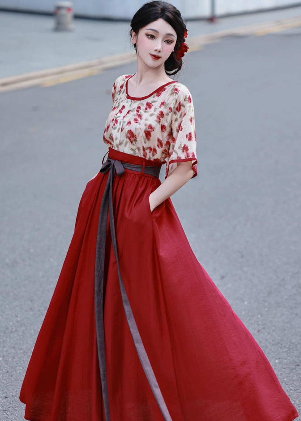Rose Tea | 2-piece Hanfu Set (玫瑰冰茶)
