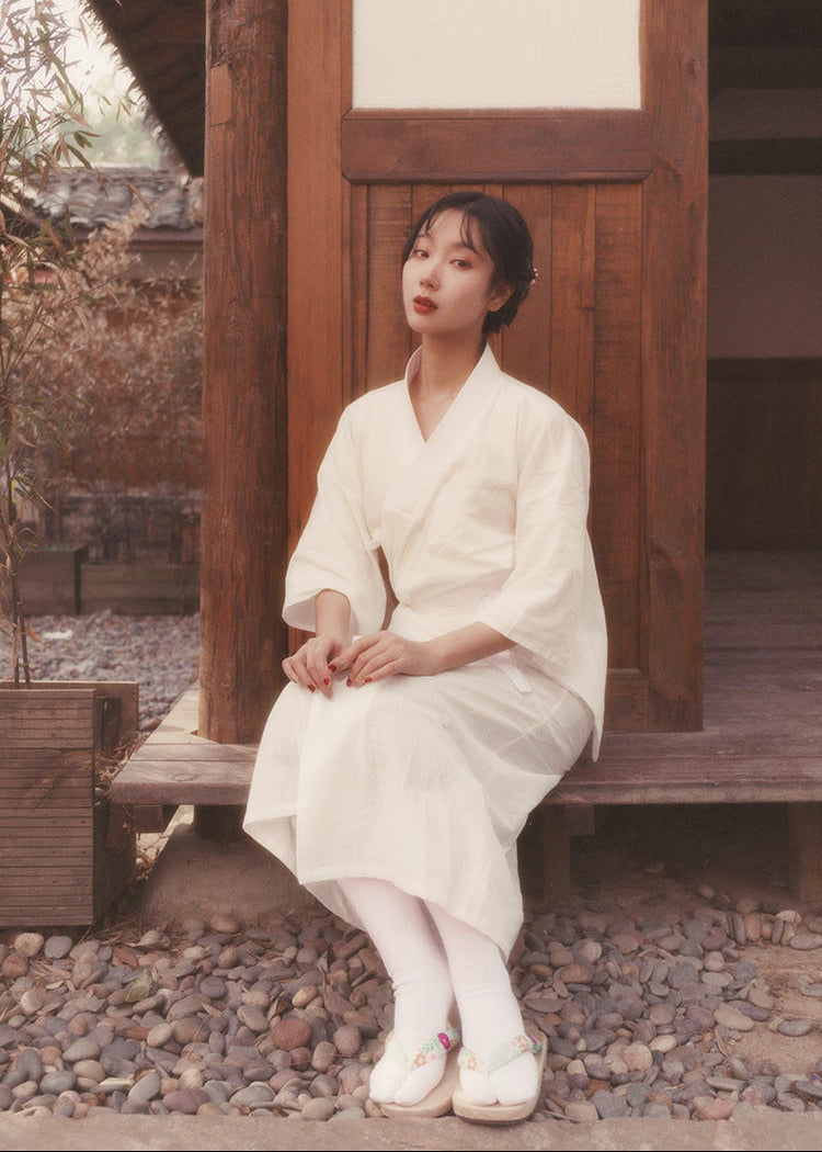 Pure White | Linen Juban Undergarment for Kimono (素白)