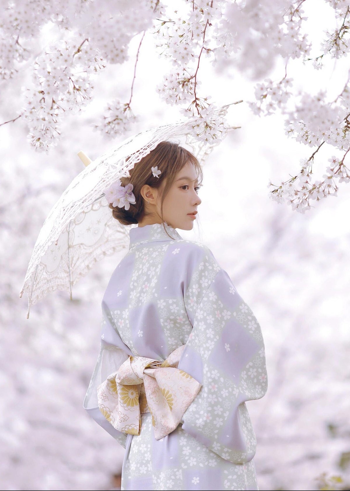 Violet Sakura | 2-Piece Asian Kimono (紫樱)