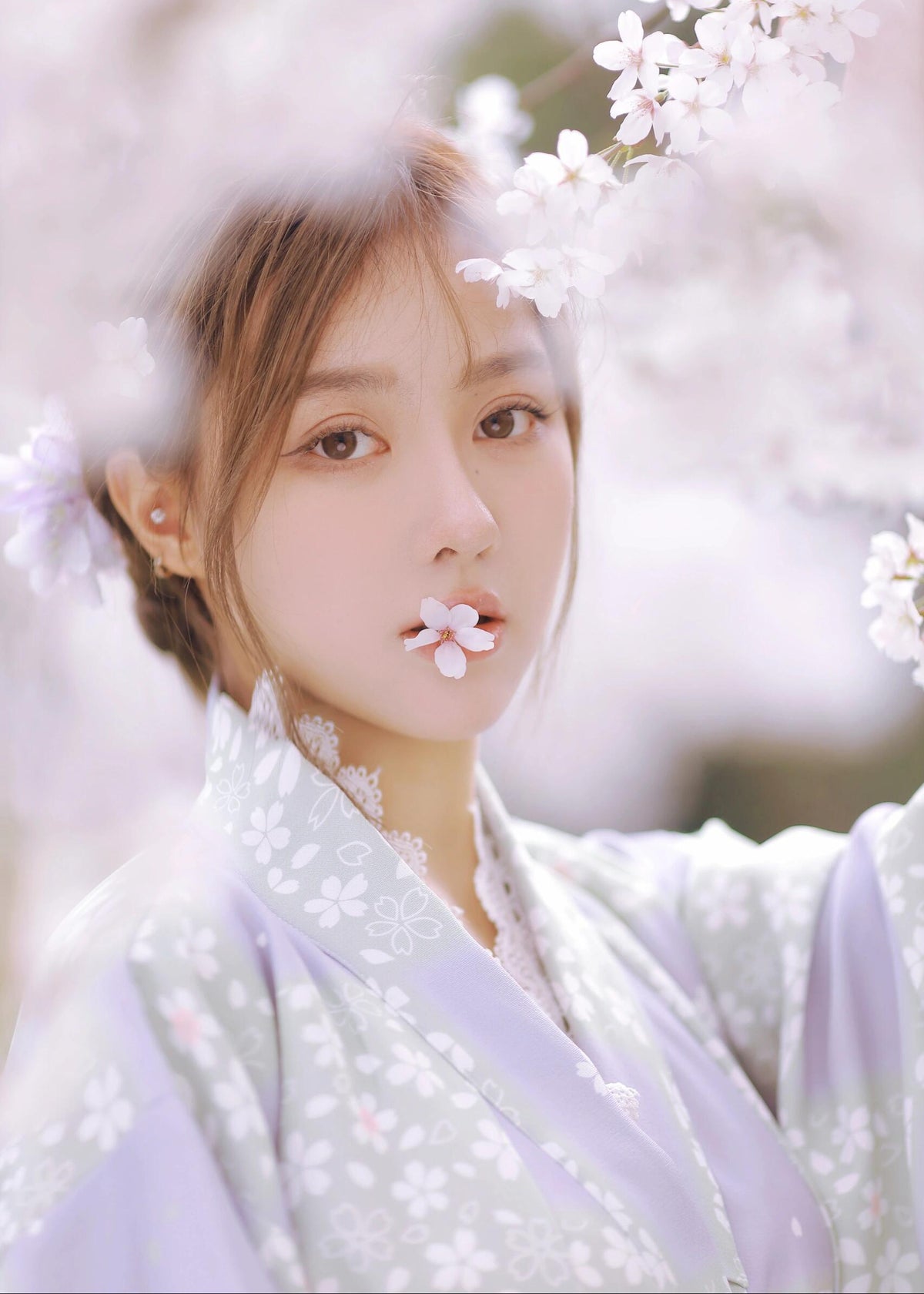 Violet Sakura | 2-Piece Asian Kimono (紫樱)