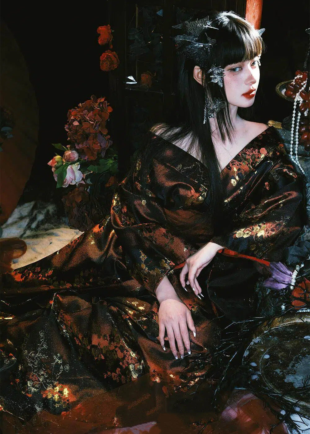 Flowers of Evil | 2-Piece Custom Asian Kimono (恶之花)